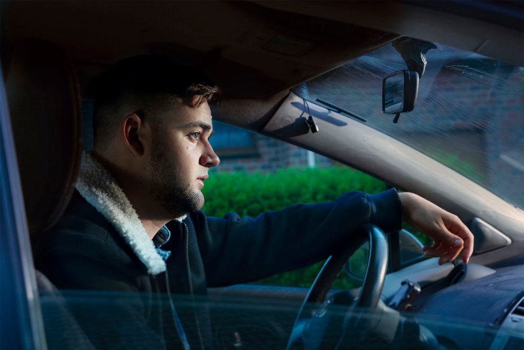 fotografie - portret - men in car