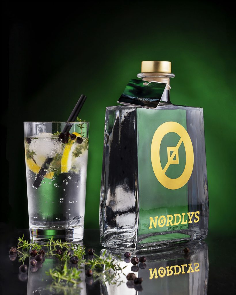 Product fotografie Nordlys gin