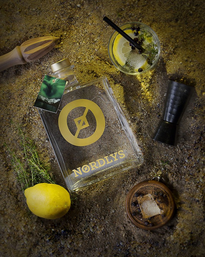 Product fotografie Nordlys gin